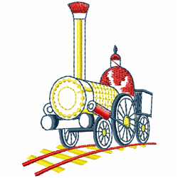 Trains Embroidery Design 11
